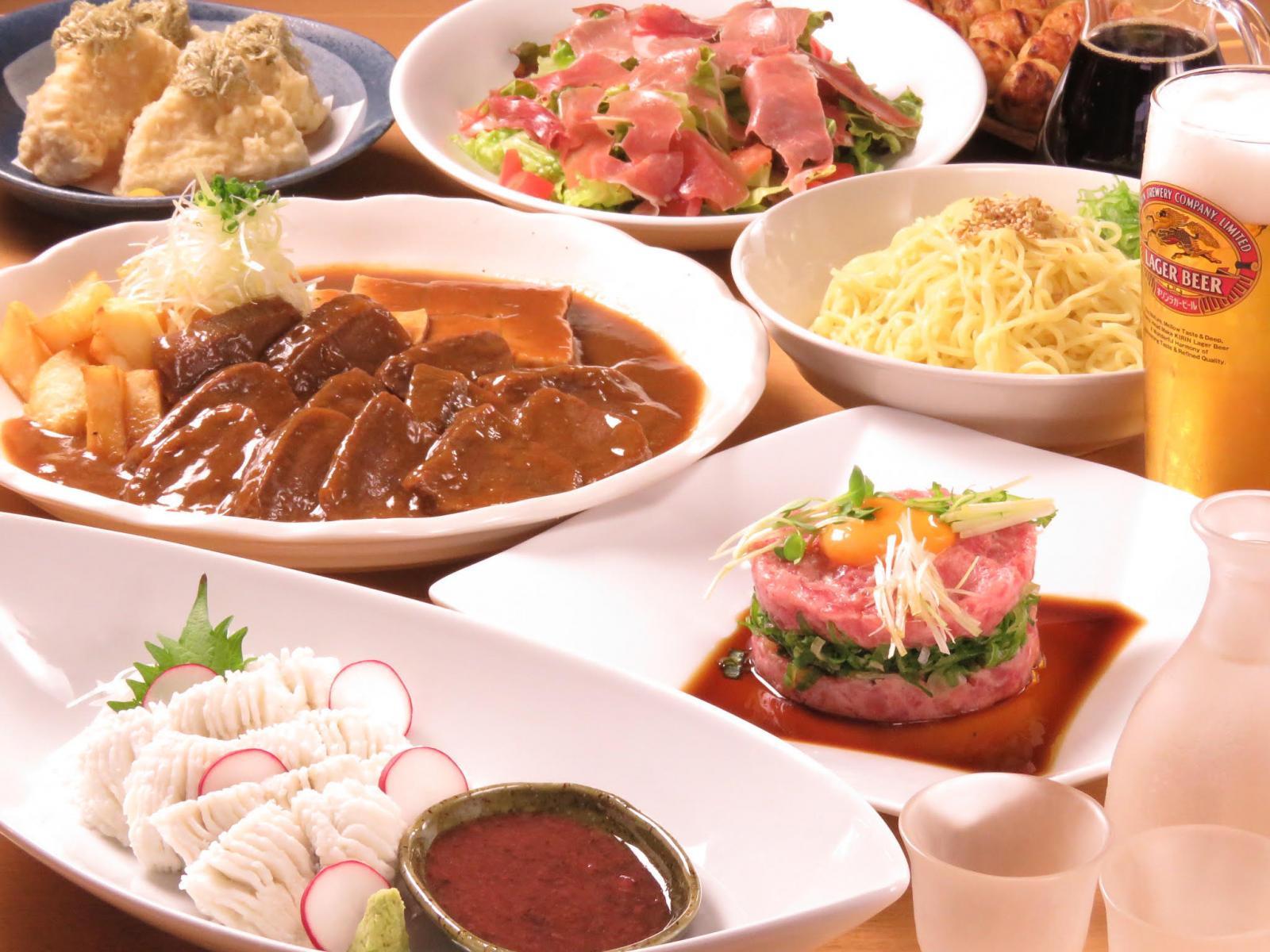 鱧(はも)から始まる夏宴会【牛タンの和風味噌煮込みコース】全8品2時間飲み放題付き4300円(料理のみの場合2800円)のイメージ